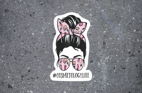 Cosmetology Hairdresser Makeup Stylist Inspirational Vinyl Sticker 2-Pack