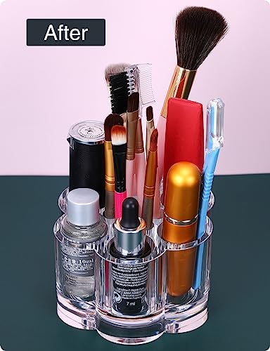 MOSIKER Acrylic Flower Lipstick Holder - 12-Slot Cosmetic Organizer