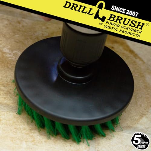 Green Iron Skillet Scrubber - 5-Inch Hex Kitchen Cleaning Brush