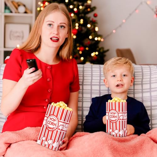 WSICSE 58 Pack 2 oz Paper Popcorn Bags for Snacks, Party & Movie Night