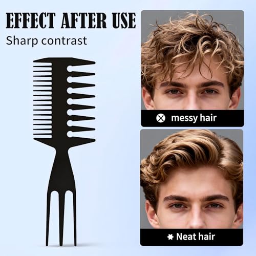 gowwim 3-in-1 Styling Comb Wide Tooth Hair Detangling and Tail Comb