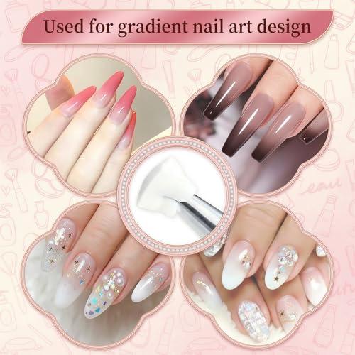 Chedin Ombre Nail Sponge Set with Grab Pen – 200PCS Soft Gradient Sponges and Storage Case