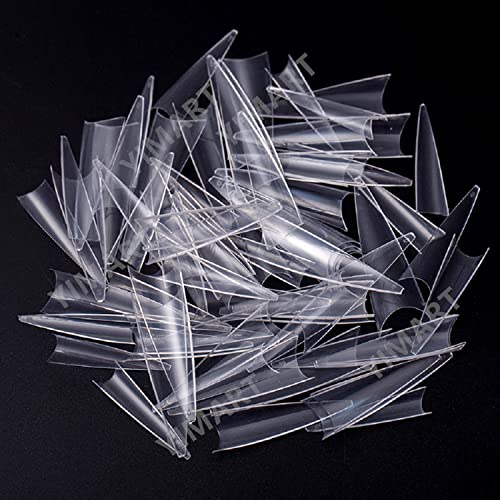 Yimart 300pcs Acrylic Stiletto Nail Tips Refill Size #5 #6 Clear