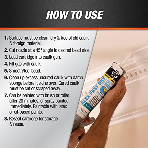 DAP 10.1 oz White Acrylic Latex Caulk - 35-Year Durability