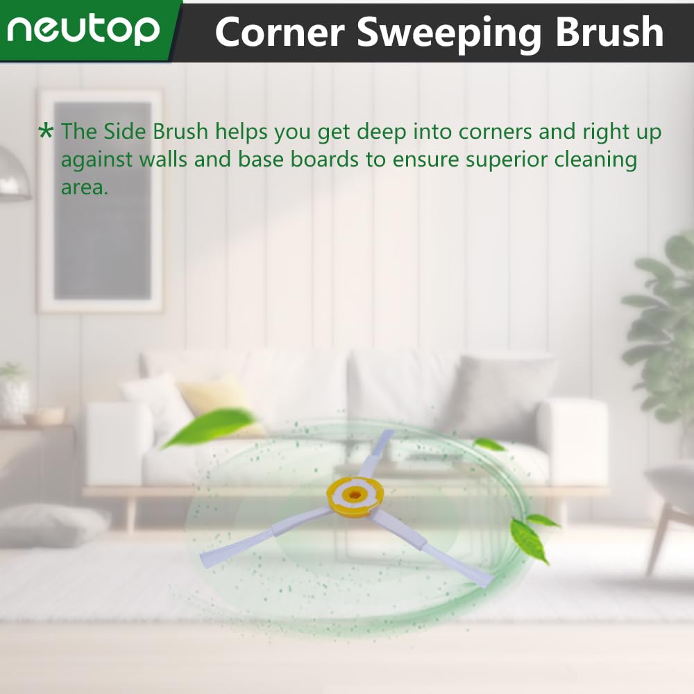 Neutop Replacement Side Brush Compatible with All iRobot Roomba 900, 800, 700, 600, 500 Series 960 980 981 985 860 880 890 891 895 760 770 614 645 650 655 665 671 675 690 692 694 560 595 Models,9-Pack
