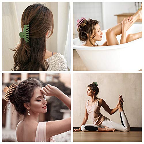 OWIIZI 4.3" Matte Large Hair Claw Clip - Non-Slip Strong Hold Barrette