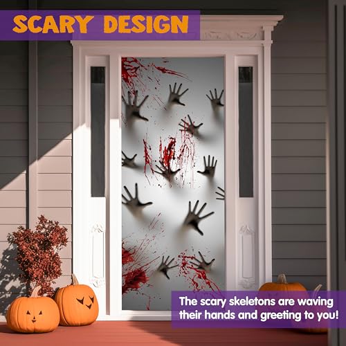 JOYIN Halloween Zombie Hands Door Cover - 3D Decor 30" x 72"