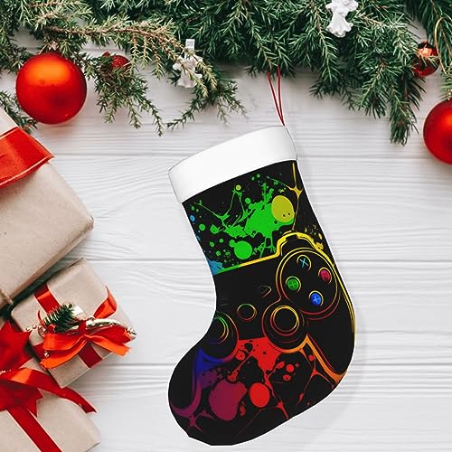Gamer Gamepad Christmas Stocking Large Holiday Decor - One Size