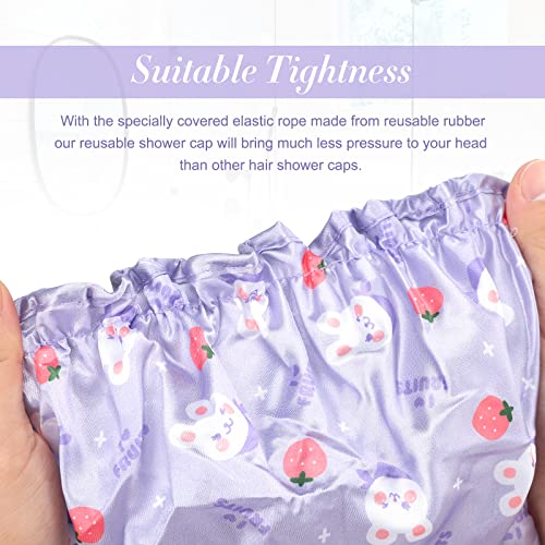 G2PLUS Kids Shower Cap 2 Pack - Cute Cartoon Waterproof Bath Hat for Toddlers