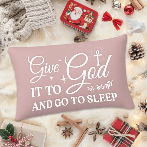 Give It to God Pillow Cover - 12x20 Inch Flannel Cushion Case