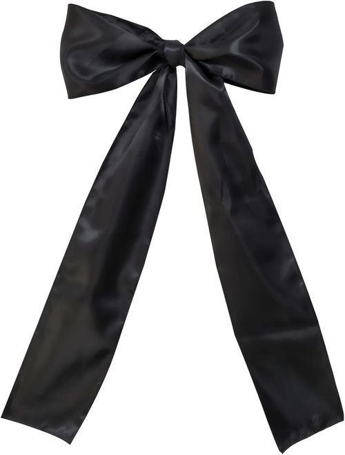 Big Black Bow | Large Satin Ribbon Birthday Decorations - Perfect for Bachelorette, Baby Shower & Weddings