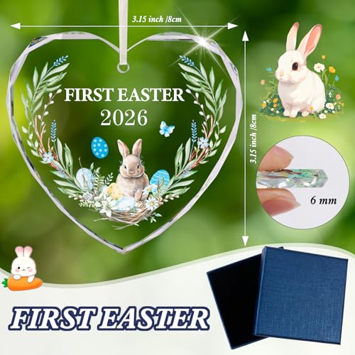 HOWAF My First Easter Ornament for Baby Boy - Acrylic Keepsake with Gift Box
