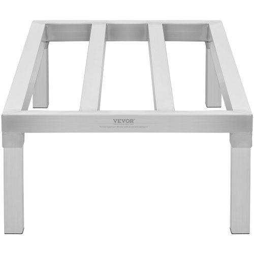 VEVOR Aluminum Dunnage Rack, 48” x 20” Commercial Food Floor Rack, 12” Off the Floor, 1800 lbs Capacity All-Welded Aluminum Storage Rack, for Storage in Restaurants, Kitchens, Garages and Vehicles