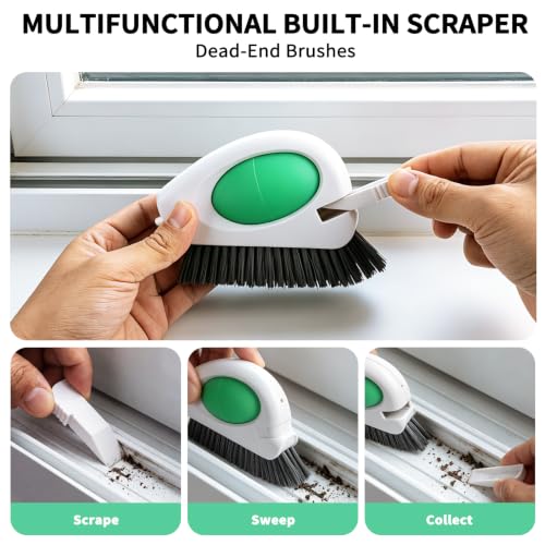 Allinside 2-in-1 Window Track Cleaner Brush for Sills