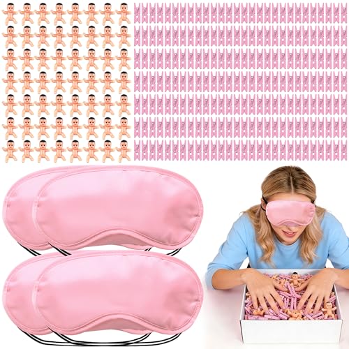 Pink Grab Baby Game Set - 4 Sets for Baby Shower Fun