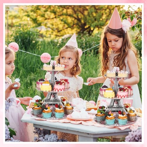 3 Tier Eiffel Tower Cupcake Stand - Honeydak Paris Design