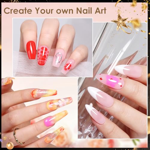 Imtiti Clear Blooming Gel Nail Polish 10ml Watercolor Marble Effect