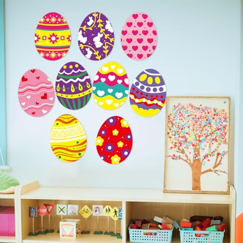 Easter Egg Cutouts - 45 Colorful Bulletin Board Decorations