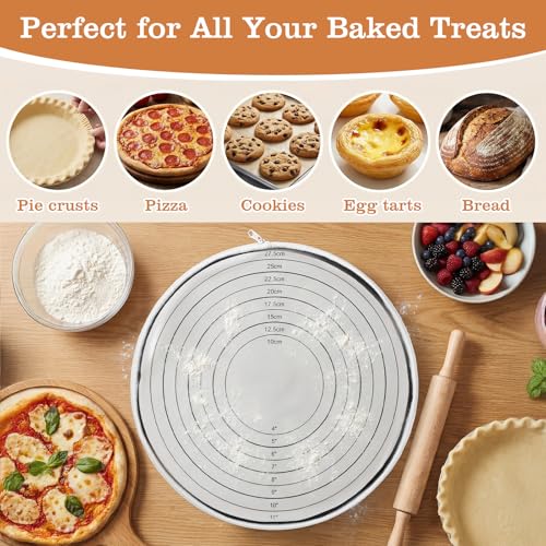 Classicseali Heat Resistant Round Silicone Baking Mat - 11.42"