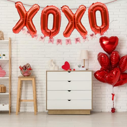 XOXO Mylar Balloons for Valentine's Day & Galentine's Party
