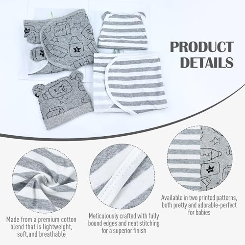Dizila Adjustable Newborn Swaddle Blanket & Matching Hat Set - Multicolor S11