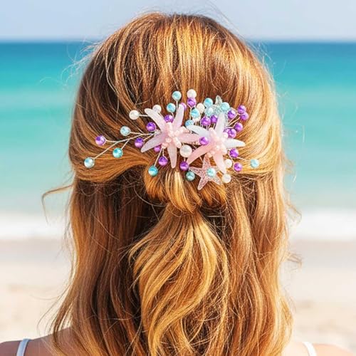 Campsis Starfish Pearl Wedding Hair Clip & Bridal Barrette