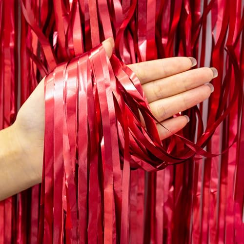 Iridescent Foil Curtain Backdrop - 3 Pcs Party Decorations