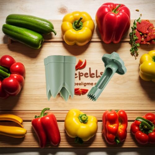 2-in-1 Pepper Seed Corer and Deseeder Tool for Bell Peppers and Chilies