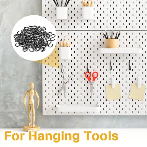 Zelphvt 60-Piece 1-Inch Small Metal S Hooks for Hanging and Organizing