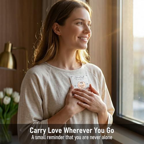 Rose Gold Cancer Care Pocket Hug Gift Card for Women - Inspirational Support Keepsake