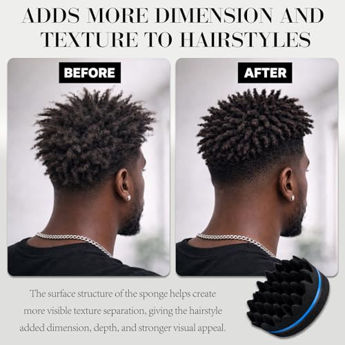 Hair Twist Curl Sponge Brush Dual-Sided Afro Coil & Dread Styling Tool