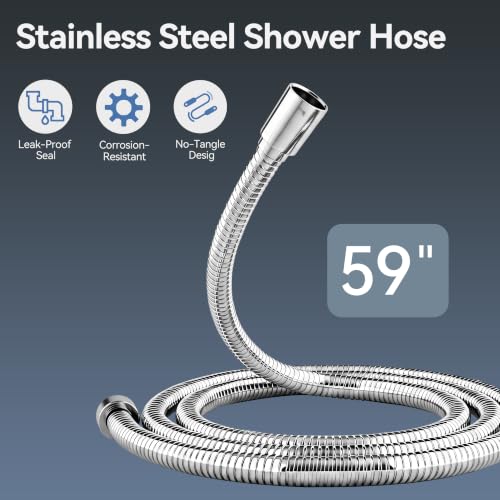 MakeFit Handheld Shower Head with 5 Spray Modes for Low Water Pressure
