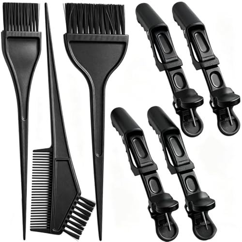 Borogo 12-Piece Professional Hair Coloring Dye Kit with Bowl, Brushes and Clips