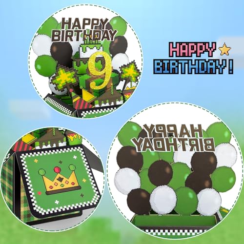 9th Birthday Card for Boys - Pixel Gaming 3D Pop Up Greeting Card