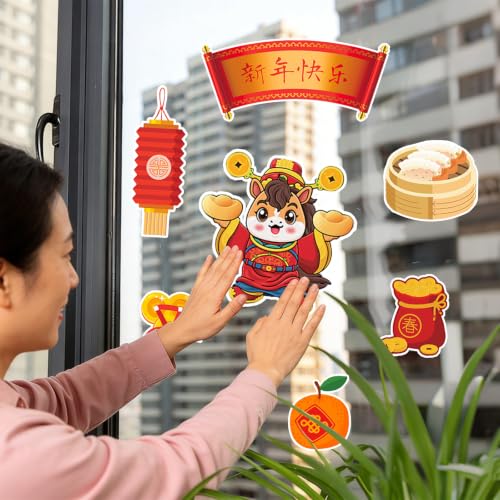 24PCS Chinese New Year Photo Booth Props for Year of the Horse