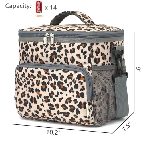 GYEUKHAM Insulated Lunch Bag - Reusable Thermal Tote, Leopard-2 Pattern