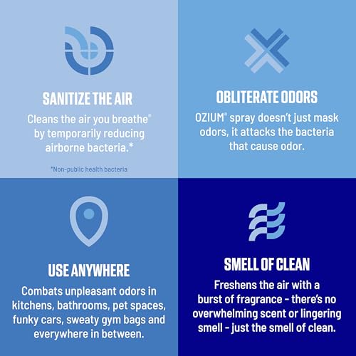 Ozium 8 Oz. Air Sanitizer & Odor Eliminator Spray - Pack of 6