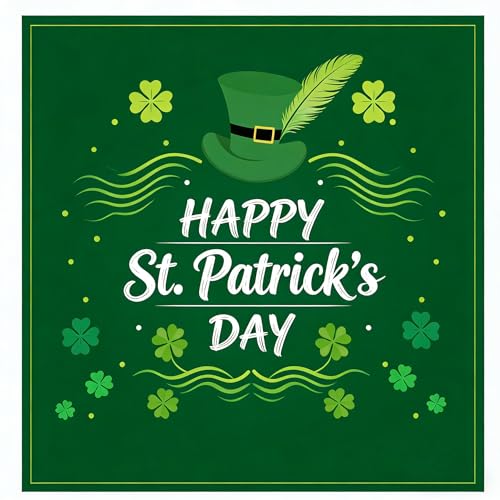 St. Patrick's Day Temporary Tattoos - 10 Sheets Waterproof Shamrock Face Stickers