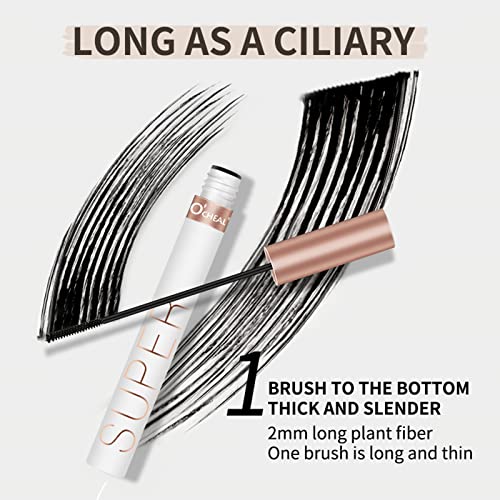 O'CHEAL Thin Wand Mascara for Short Lashes - Waterproof & Clump-Free