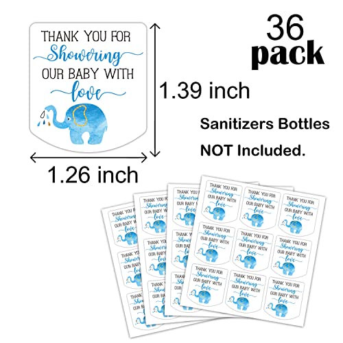 Baby Shower Hand Sanitizer Labels - Thank You for Showering Our Baby Boy