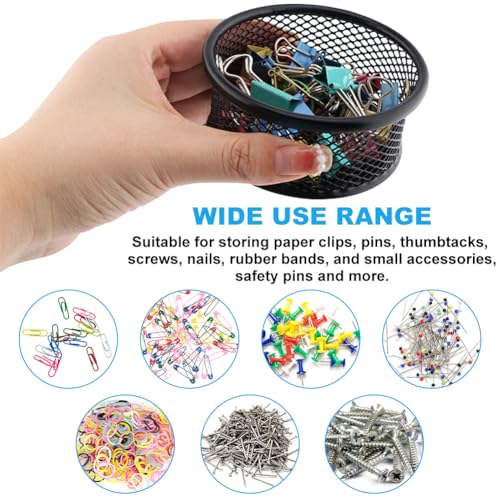Quixleen 2-Piece Mesh Wire Desk Organizer for Paper Clips and Small Supplies