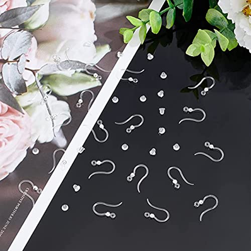 40pcs Non-Allergenic Plastic Earring Hooks for Sensitive Ears - Gold