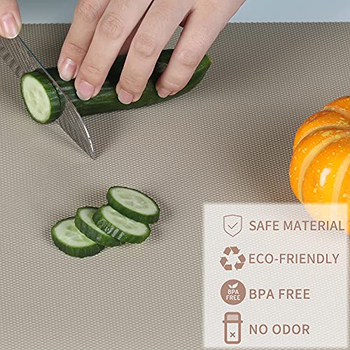 HooTown Khaki Kitchen Shelf Liner - Non-Adhesive 11.8" x 59"