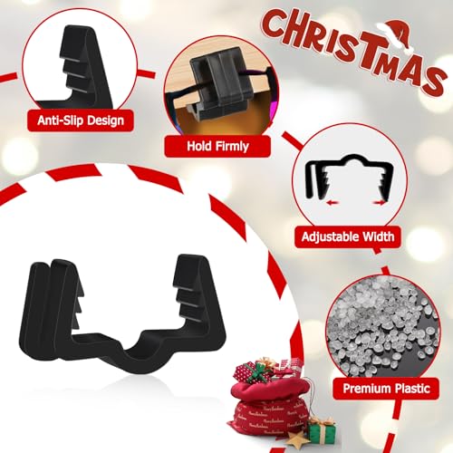 Christmas Light Clips for Fascia Board - 7/8 Inch Black, Variation 50