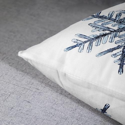 Emvency Christmas Snowflake Throw Pillow Covers 20" x 20" (Set of 2)