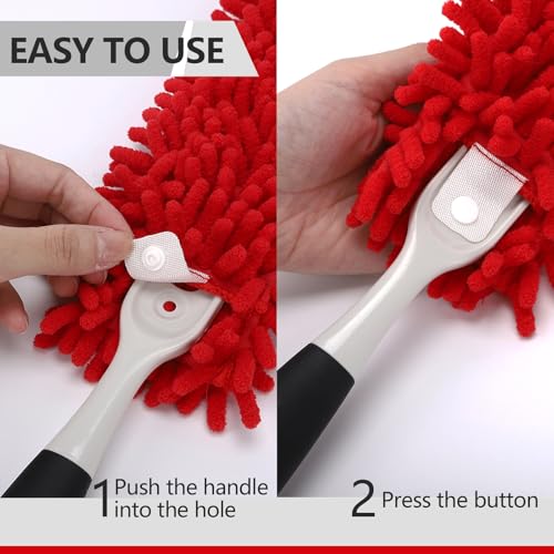 2 Pack Reusable Duster Refills for OXO & MR.SIGA - Eco-Friendly Microfiber