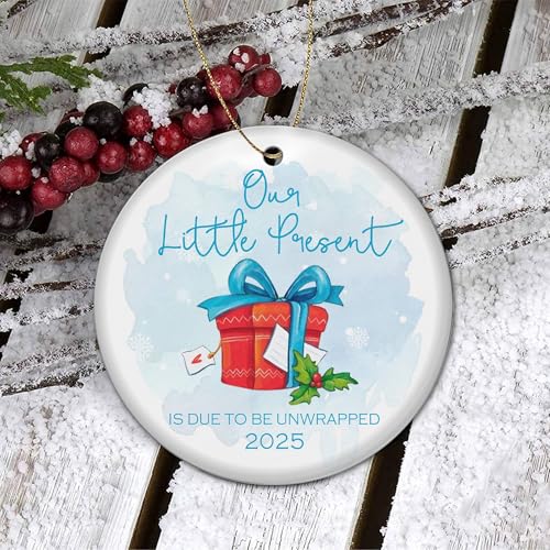 Pregnancy Announcement Baby Bump Ornament - Expecting Parents Gift
