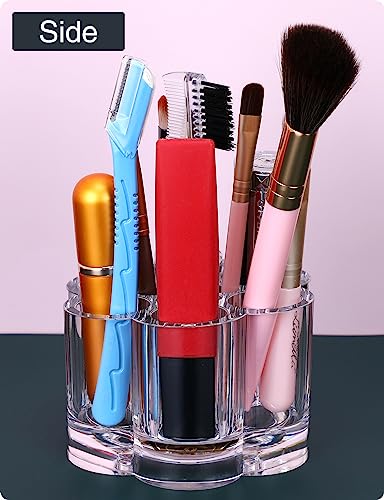 MOSIKER Acrylic Flower Lipstick Holder - 12-Slot Cosmetic Organizer