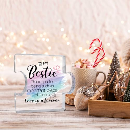 Acrylic Puzzle Friendship Gift for Women Bestie Birthday Keepsake