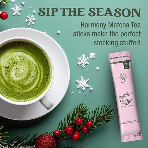 Premium Lavender Matcha Tea Sticks - Organic, Calming Blend